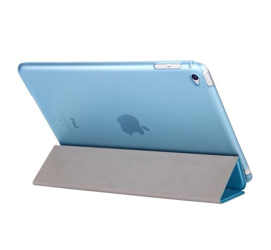 Apple iPad Air 2 - Smart Book Case Retro Leather Hoes voor bescherming voor- en achterkant - Kleur Aqua