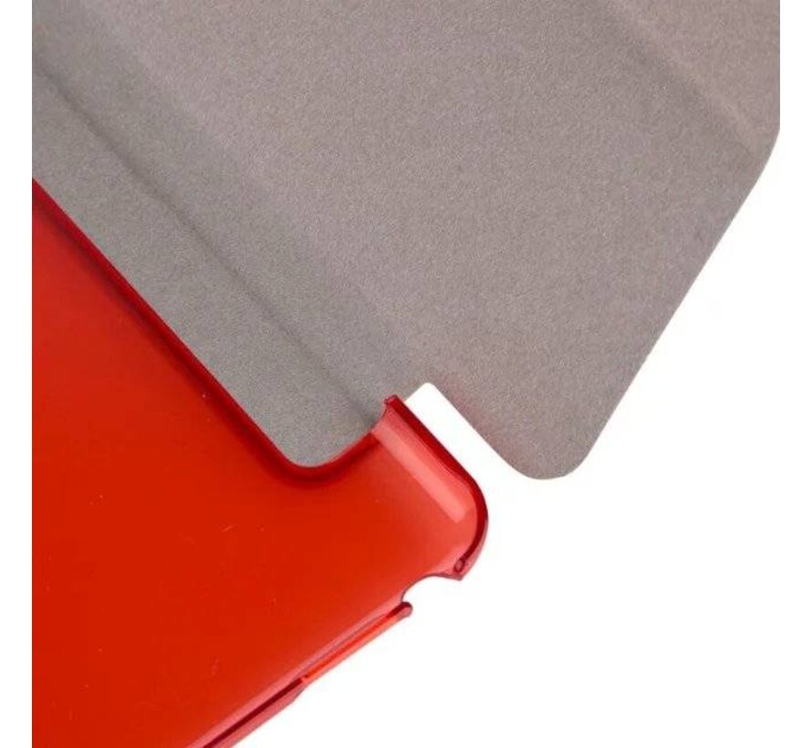 Apple iPad Air 2 - Smart Book Case Retro Leather Hoes voor bescherming voor- en achterkant- Kleur Rood
