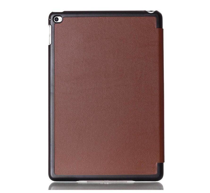 Apple iPad Mini 4 - Fold Stand Smart Case Leather Book Hoes voor bescherming voor- en achterkant - Kleur Bruin
