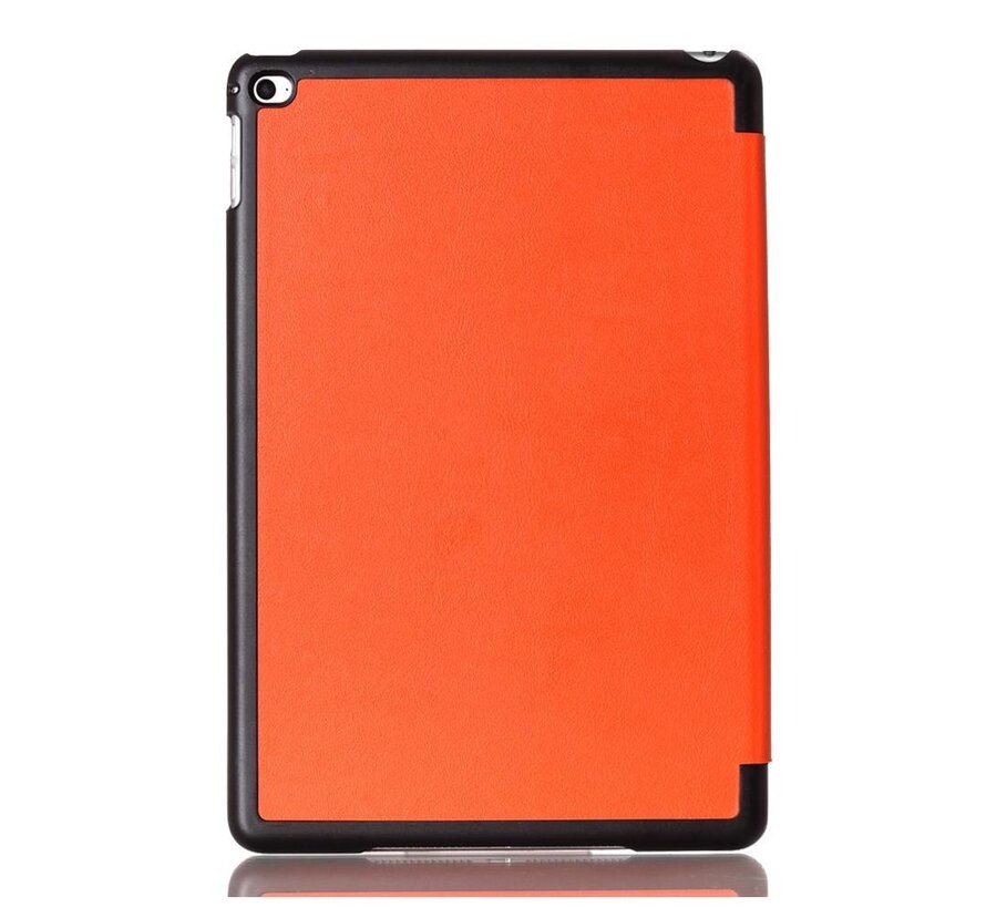 Apple iPad Mini 4 - Fold Stand Smart Case Leather Book Hoes voor bescherming voor- en achterkant - Kleur Oranje
