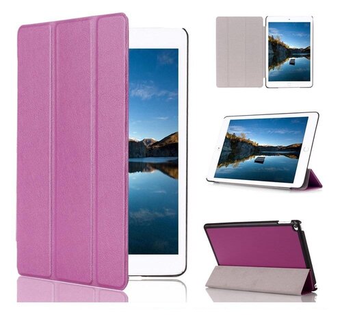 GSMWise Apple iPad Mini 4 - Fold Stand Smart Case Leather Book Hoes voor bescherming voor- en achterkant - Kleur Paars