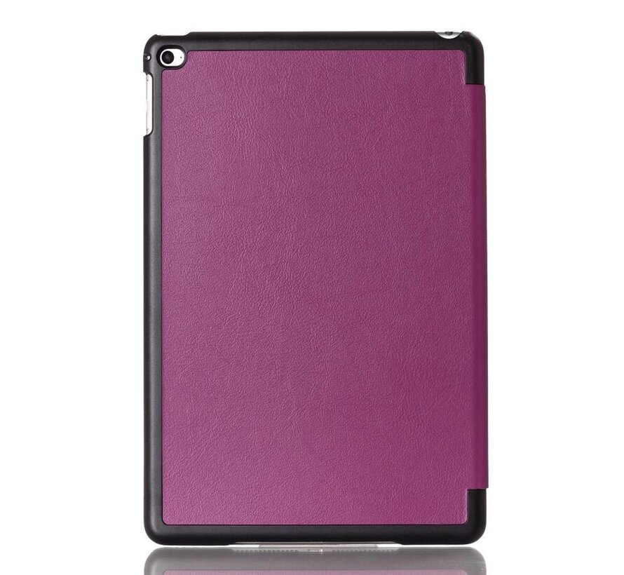 Apple iPad Mini 4 - Fold Stand Smart Case Leather Book Hoes voor bescherming voor- en achterkant - Kleur Paars
