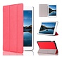 Apple iPad Mini 4 - Fold Stand Smart Case Leather Book Hoes voor bescherming voor- en achterkant - Kleur Rood