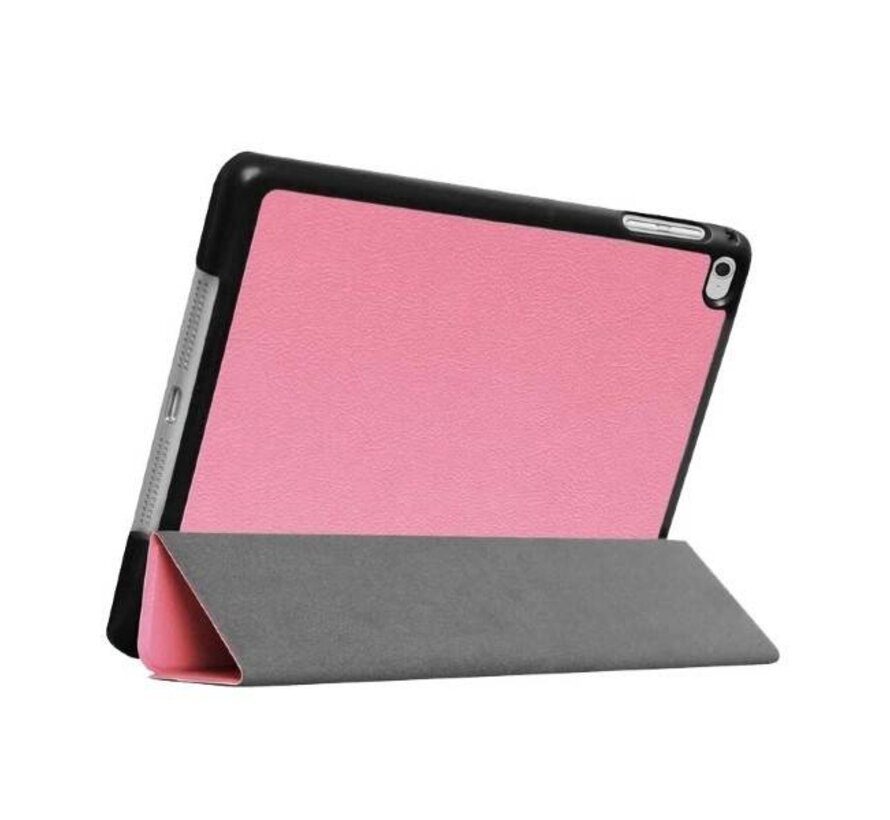 Apple iPad Mini 4 - Fold Stand Smart Case Leather Book Hoes voor bescherming voor- en achterkant - Kleur Roze