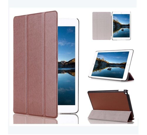 GSMWise Apple iPad Air 2 - Fold Stand Smart Case Leather Book Hoes voor bescherming voor- en achterkant - Kleur Bruin