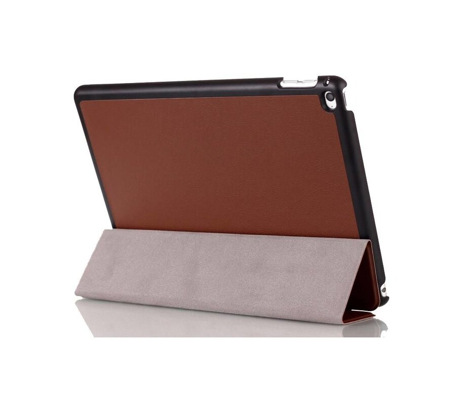 Apple iPad Air 2 - Fold Stand Smart Case Leather Book Hoes voor bescherming voor- en achterkant - Kleur Bruin