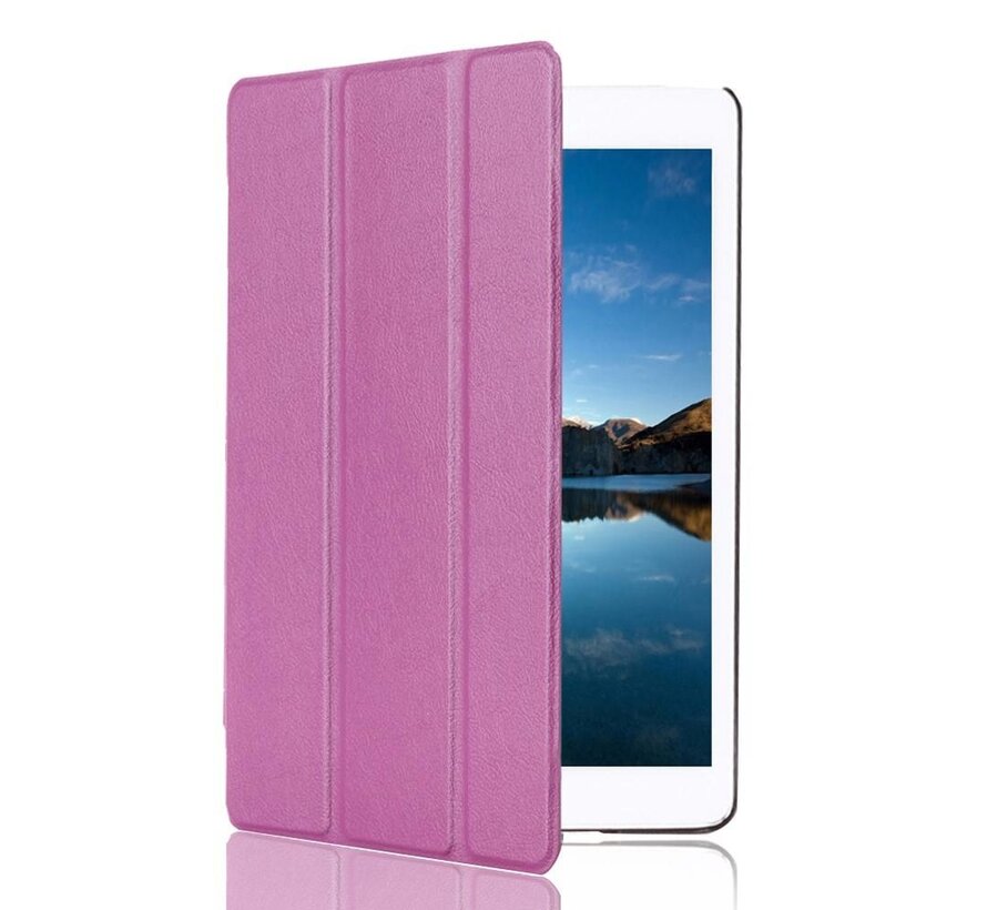 Apple iPad Air 2 - Fold Stand Smart Case Leather Book Hoes voor bescherming voor- en achterkant - Kleur Paars