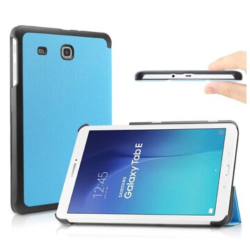 GSMWise Samsung Galaxy Tab E 9.6 - PU lederen Smart Case - Aqua Blauw