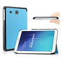 Samsung Galaxy Tab E 9.6 T560 / T561 - Fold Stand Smart Case Leather Book Hoes voor bescherming voor- en achterkant - Kleur Aqua