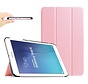 Samsung Galaxy Tab E 9.6 T560 / T561 - Fold Stand Smart Case Leather Book Hoes voor bescherming voor- en achterkant - Kleur Roze
