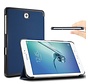 Samsung Galaxy Tab S2 9.7 T810 / T815 - Fold Stand Smart Case Leather Book Hoes voor bescherming voor- en achterkant - Kleur Blauw