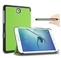 Samsung Galaxy Tab S2 9.7 T810 / T815 - Fold Stand Smart Case Leather Book Hoes voor bescherming voor- en achterkant - Kleur Groen