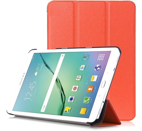 GSMWise Samsung Galaxy Tab S2 9.7 T810 / T815 - Fold Stand Smart Case Leather Book Hoes voor bescherming voor- en achterkant - Kleur Oranje