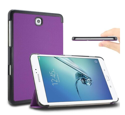 GSMWise Samsung Galaxy Tab S2 9.7 T810 / T815 - Fold Stand Smart Case Leather Book Hoes voor bescherming voor- en achterkant - Kleur Paars