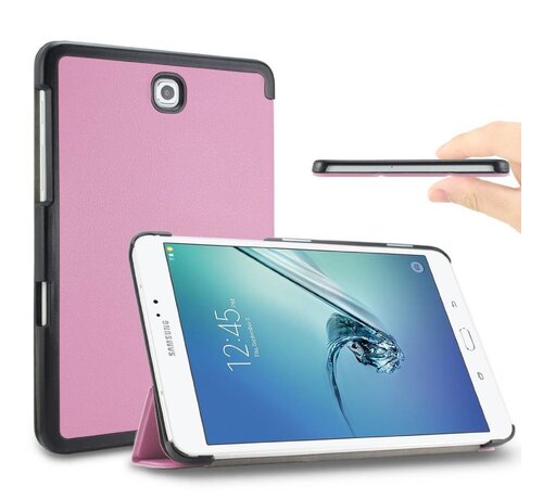 GSMWise Samsung Galaxy Tab S2 9.7 T810 / T815 - Fold Stand Smart Case Leather Book Hoes voor bescherming voor- en achterkant - Kleur Roze