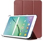Samsung Galaxy Tab S2 8.0 T715 / T710 - Fold Stand Smart Case Leather Book Hoes voor bescherming voor- en achterkant - Kleur Bruin