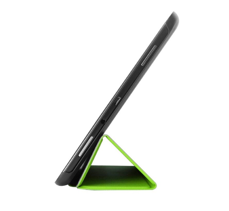 Samsung Galaxy Tab A 9.7 T550 - Fold Stand Smart Case Leather Book Hoes voor bescherming voor- en achterkant - Kleur Groen