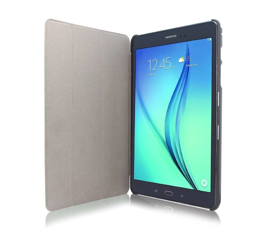 Samsung Galaxy Tab A 9.7 T550 - Fold Stand Smart Case Leather Book Hoes voor bescherming voor- en achterkant - Kleur Groen