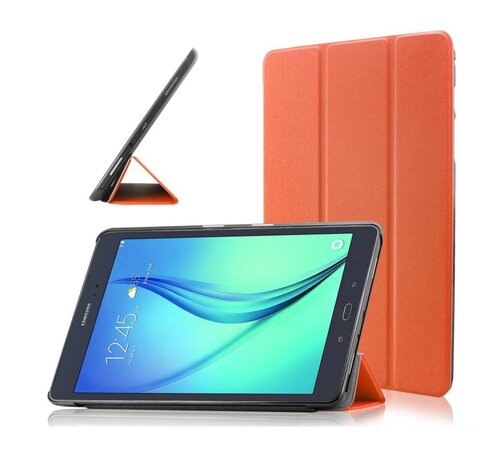 GSMWise Samsung Galaxy Tab A 9.7 T550 - Fold Stand Smart Case Leather Book Hoes voor bescherming voor- en achterkant - Kleur Oranje