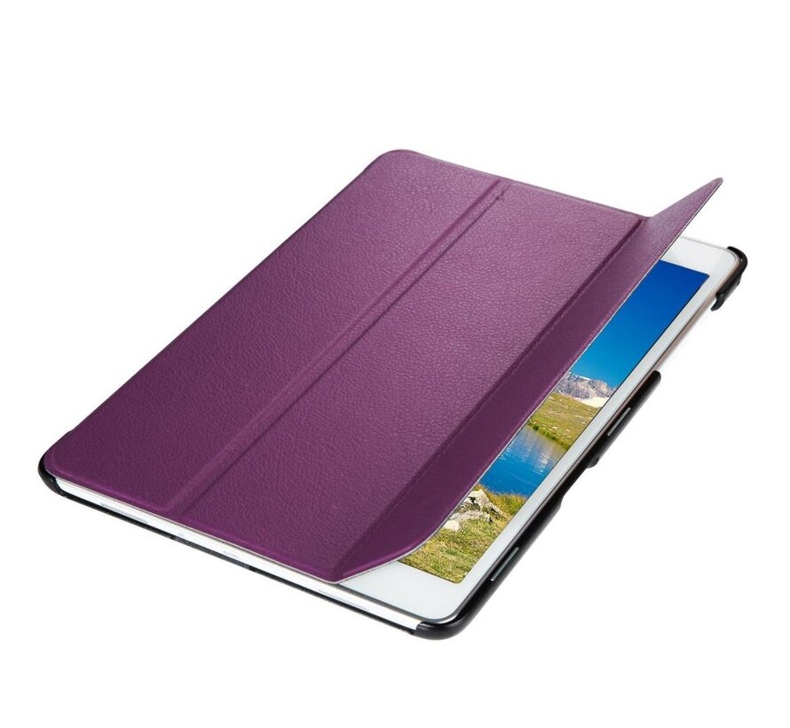 Samsung Galaxy Tab A 9.7 T550 - Fold Stand Smart Case Leather Book Hoes voor bescherming voor- en achterkant - Kleur Paars