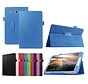 Samsung Galaxy Tab E 9.6 T560 / T561 - Leather Book Cover Flip Hoes voor bescherming voor- en achterkant - Kleur Aqua