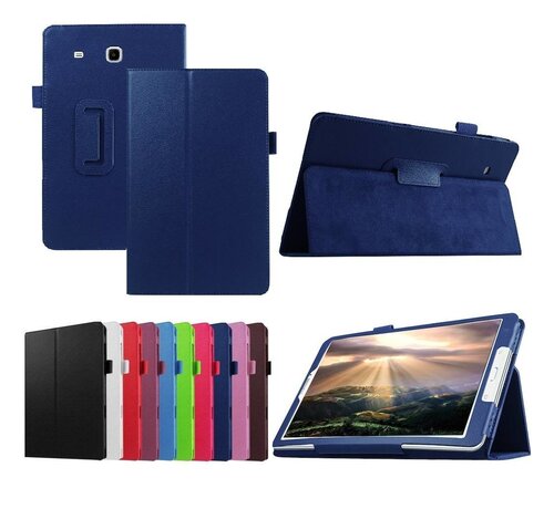 GSMWise Samsung Galaxy Tab E 9.6 T560 / T561 - Leather Book Cover Flip Hoes voor bescherming voor- en achterkant - Kleur Blauw