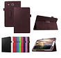 Samsung Galaxy Tab E 9.6 T560 / T561 - Leather Book Cover Flip Hoes voor bescherming voor- en achterkant - Kleur Bruin