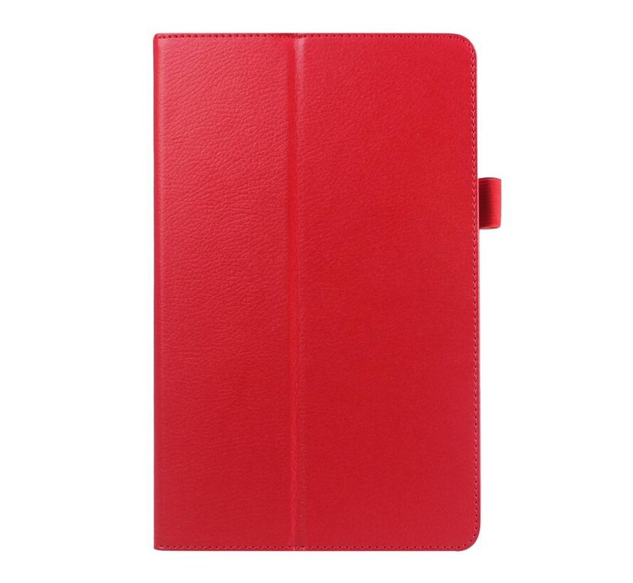 Samsung Galaxy Tab E 9.6 T560 / T561 - Leather Book Cover Flip Hoes voor bescherming voor- en achterkant - Kleur Rood