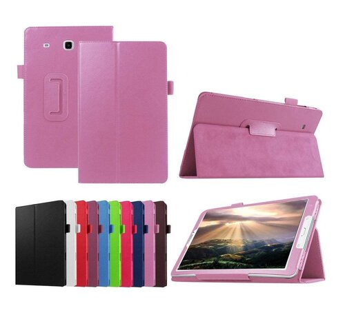 GSMWise Samsung Galaxy Tab E 9.6 T560 / T561 - Leather Book Cover Flip Hoes voor bescherming voor- en achterkant - Kleur Roze