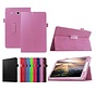 Samsung Galaxy Tab E 9.6 T560 / T561 - Leather Book Cover Flip Hoes voor bescherming voor- en achterkant - Kleur Roze