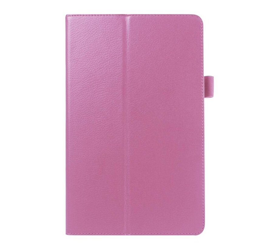 Samsung Galaxy Tab E 9.6 T560 / T561 - Leather Book Cover Flip Hoes voor bescherming voor- en achterkant - Kleur Roze