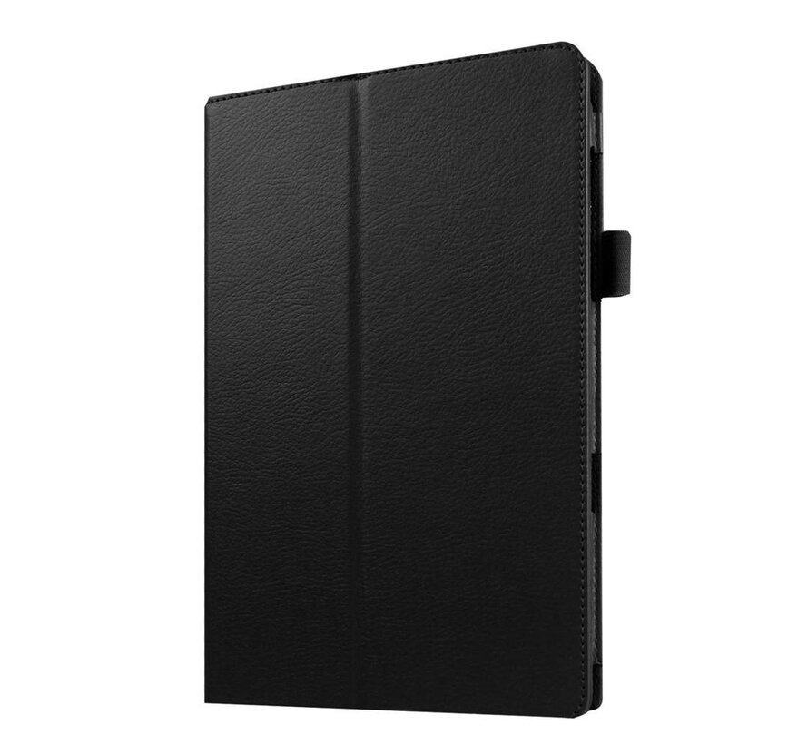 Samsung Galaxy Tab E 9.6 T560 / T561 - Leather Book Cover Flip Hoes voor bescherming voor- en achterkant - Kleur Zwart
