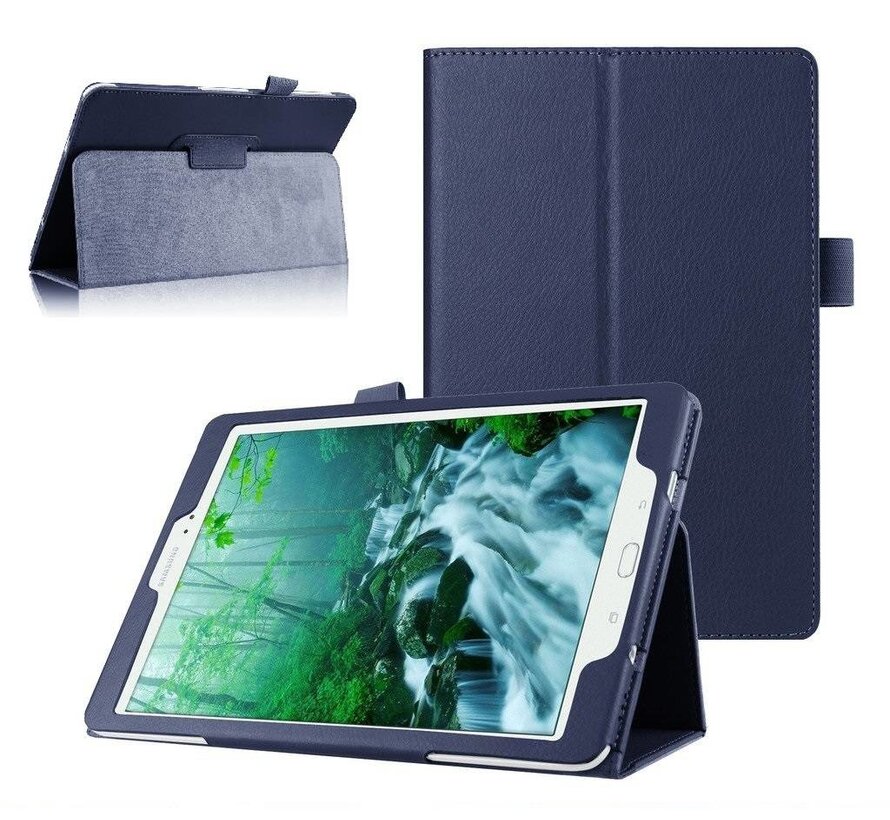Samsung Galaxy Tab S2 8.0 T715 / T710 - Leather Book Cover Flip Hoes voor bescherming voor- en achterkant - Kleur Blauw