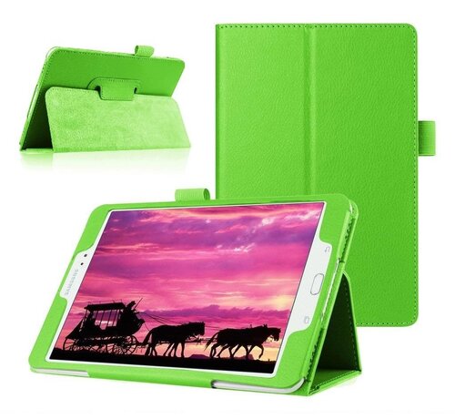 GSMWise Samsung Galaxy Tab S2 8.0 T715 / T710 - Leather Book Cover Flip Hoes voor bescherming voor- en achterkant - Kleur Groen