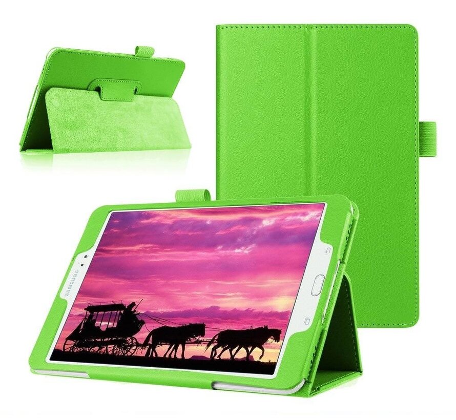 Samsung Galaxy Tab S2 8.0 T715 / T710 - Leather Book Cover Flip Hoes voor bescherming voor- en achterkant - Kleur Groen