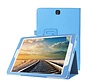Samsung Galaxy Tab A 9.7 T550 - Leather Book Cover Flip Hoes voor bescherming voor- en achterkant - Kleur Aqua