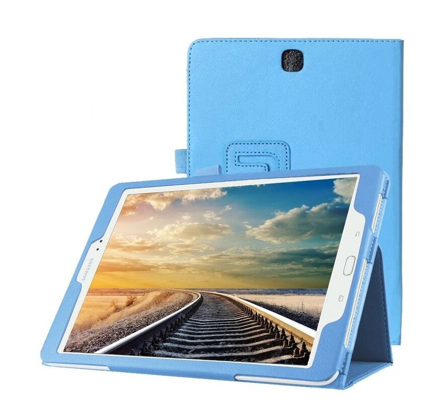 Samsung Galaxy Tab A 9.7 T550 - Leather Book Cover Flip Hoes voor bescherming voor- en achterkant - Kleur Aqua