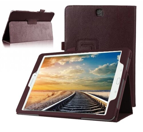 GSMWise Samsung Galaxy Tab A 9.7 T550 - Leather Book Cover Flip Hoes voor bescherming voor- en achterkant - Kleur Bruin
