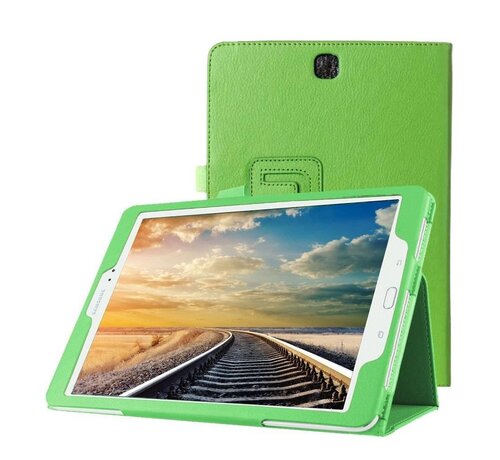 GSMWise Samsung Galaxy Tab A 9.7 T550 - Leather Book Cover Flip Hoes voor bescherming voor- en achterkant - Kleur Groen