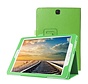 Samsung Galaxy Tab A 9.7 T550 - Leather Book Cover Flip Hoes voor bescherming voor- en achterkant - Kleur Groen