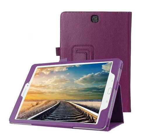 GSMWise Samsung Galaxy Tab A 9.7 T550 - Leather Book Cover Flip Hoes voor bescherming voor- en achterkant - Kleur Paars
