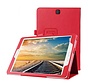 Samsung Galaxy Tab A 9.7 T550 - Leather Book Cover Flip Hoes voor bescherming voor- en achterkant - Kleur Rood