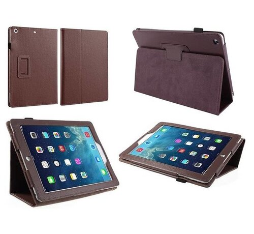 GSMWise Apple iPad Mini 1 / 2 / 3 - Leather Book Cover Flip Hoes voor bescherming voor- en achterkant - Kleur Bruin