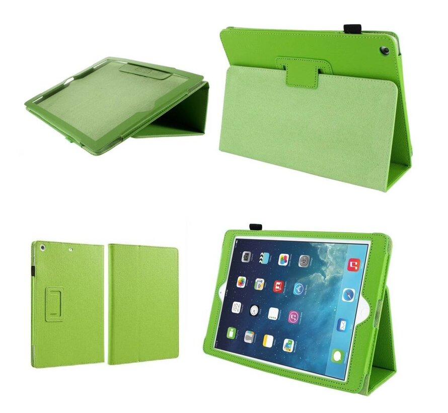 Apple iPad Mini 4 - Leather Book Cover Flip Hoes voor bescherming voor- en achterkant - Kleur Groen