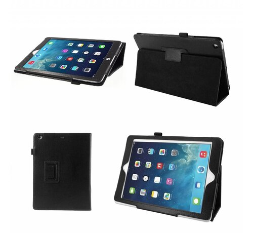 GSMWise Apple iPad Mini 4 - Leather Book Cover Flip Hoes voor bescherming voor- en achterkant - Kleur Zwart