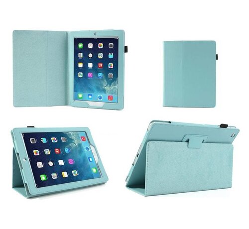GSMWise Apple iPad Air 2 (iPad 6) - Leather Book Cover Flip Hoes voor bescherming voor- en achterkant - Kleur Aqua