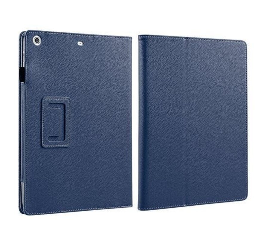 Apple iPad Air 2 (iPad 6) - Leather Book Cover Flip Hoes voor bescherming voor- en achterkant - Kleur Blauw