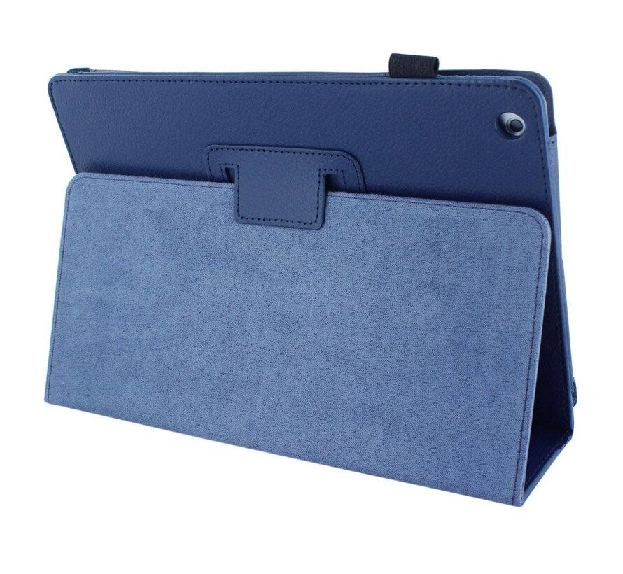 Apple iPad Air 2 (iPad 6) - Leather Book Cover Flip Hoes voor bescherming voor- en achterkant - Kleur Blauw