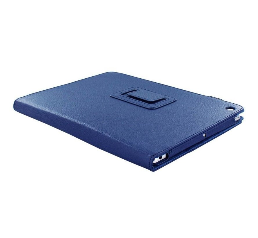 Apple iPad Air 2 (iPad 6) - Leather Book Cover Flip Hoes voor bescherming voor- en achterkant - Kleur Blauw