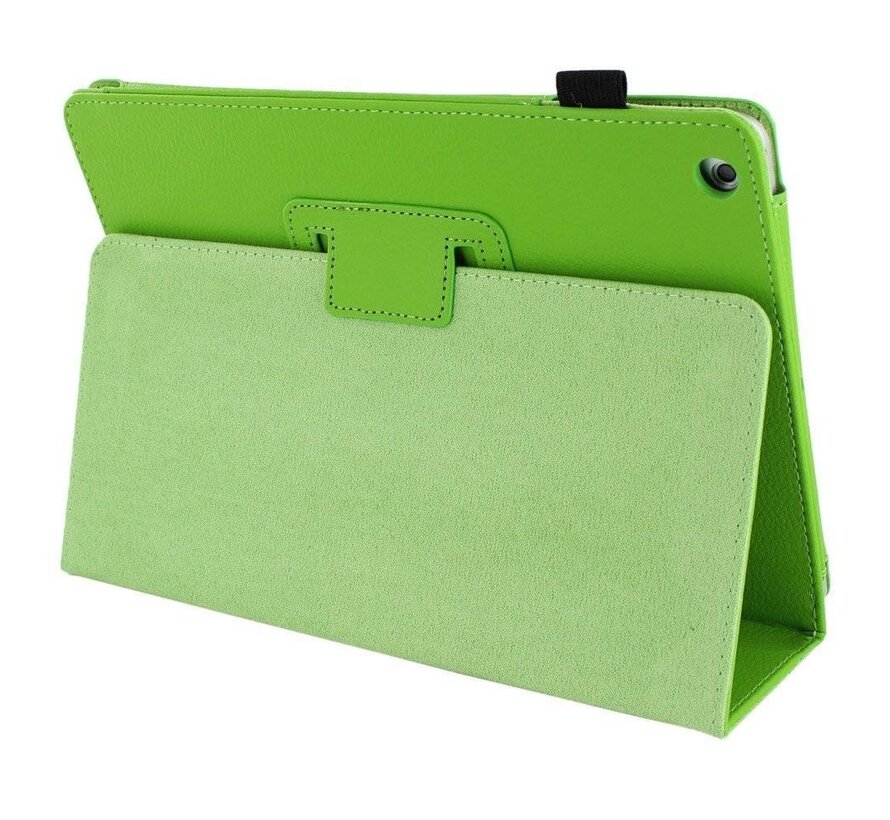 Apple iPad Air 2 (iPad 6) - Leather Book Cover Flip Hoes voor bescherming voor- en achterkant - Kleur Groen